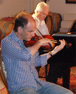 Violinist Peter Tanfield and pianist David Bollard